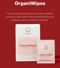 Load image into Gallery viewer, OrganiWipes - Menstrual Cup Sanitising Wipes (To Be Discontinued)
